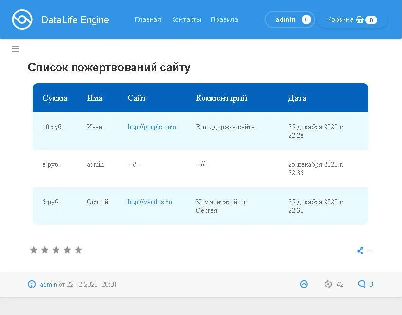 Прием пожертвований для сайта - плагин для WebCash